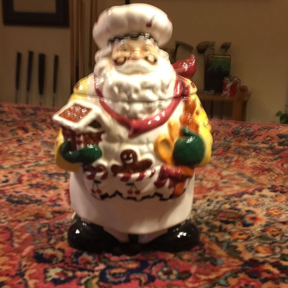 Santa in cooking apron
